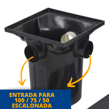 Caixa de Passagem e Inspeção de Esgoto Grande 41,2L
