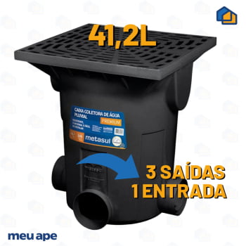 Caixa de Passagem e Inspeção de Esgoto Grande 41,2L
