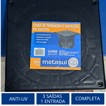 Caixa de Passagem Inspeção P/ Elétrica/Esgoto/Gordura C/ Tampa