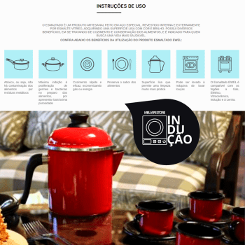 Frigideira De Indução Agata Esmaltada N22 1,5L Cabo Baquelite Original Ewel 