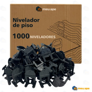 Kit 1000 Nivelador Espaçador Piso Porcelanato Slim Clips + 100 Cunhas Revestimentos Cerâmicos Black
