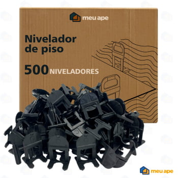 Kit 500 Nivelador Espaçador de Piso Porcelanato Slim Clips + 50 Cunhas Revestimentos Cerâmicos Black