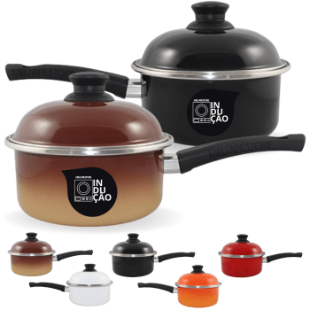 Panela De Indução Agata Esmaltada N18 1,3L Com Cabo Original Ewel