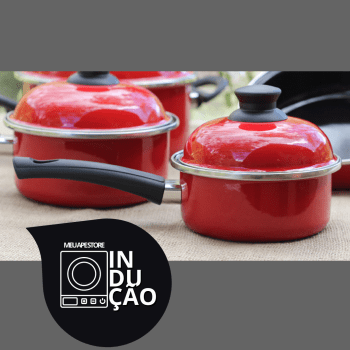 Panela De Indução Agata Esmaltada N18 1,3L Com Cabo Original Ewel