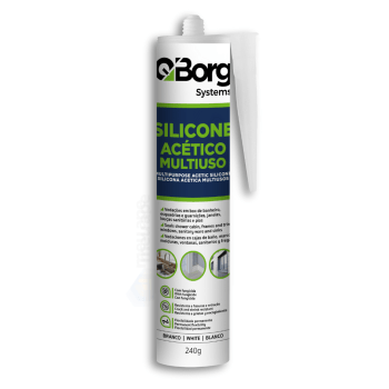 Tubo Silicone Acético Multiuso Uso Profissional Extra Forte Qborg 240g