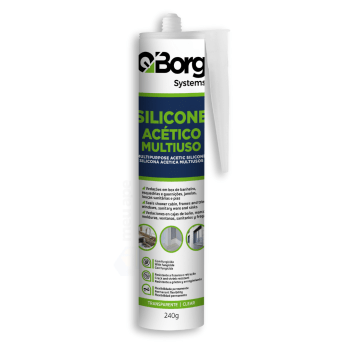 Tubo Silicone Acético Multiuso Uso Profissional Extra Forte Qborg 240g