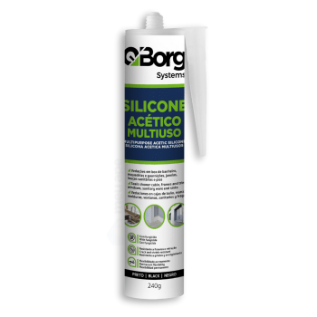 Tubo Silicone Acético Multiuso Uso Profissional Extra Forte Qborg 240g