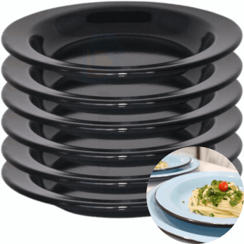 Conjunto Pratos Esmaltados Em Aço 300ml Original Ewel 6 Peças