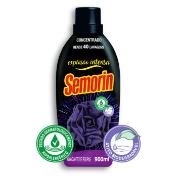 Amaciante De Roupas Concentrado Explosão Sublime Intensa Hipoalergênico Biodegradável Semorin 900ml 