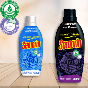 Amaciante De Roupas Concentrado Explosão Sublime Intensa Hipoalergênico Biodegradável Semorin 900ml 