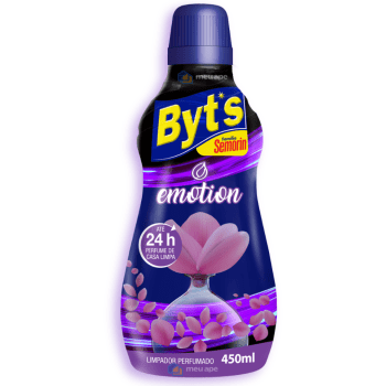 Limpador Perfumado Emotion Desinfetante Concentrado 24h de Perfume Limpeza Byts 450ml