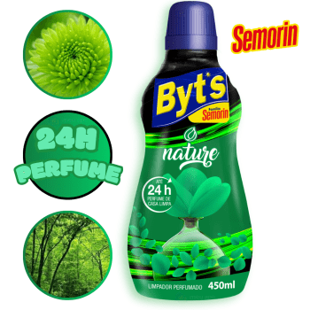 Limpador Perfumado Nature Desinfetante Concentrado 24h de Perfume Limpeza Byts 450ml