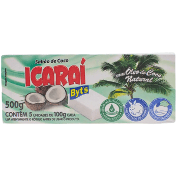 Sabão de Coco Barra Icaraí Semorin Natural Hipoalergênico Ativo Biodegradável Cruelty Free