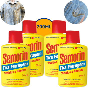 Tira Ferrugem Detergente Antiferruginoso Corrosão Tecido Roupa Ferramentas Pisos Maresia Byt's Semorin 200ml