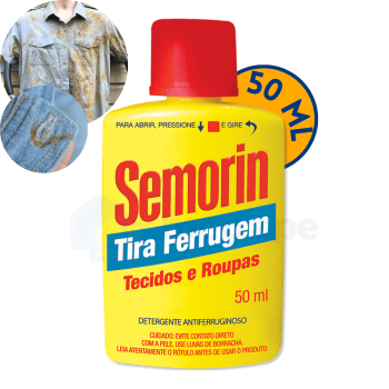 Tira Ferrugem Detergente Antiferruginoso Tecido Roupa Ferramentas Piso Maresia Semorin 50ml