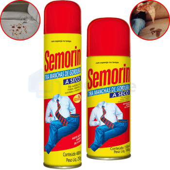 Tira Manchas De Gordura a Seco Spray Roupas Carpetes Estofado Semorin