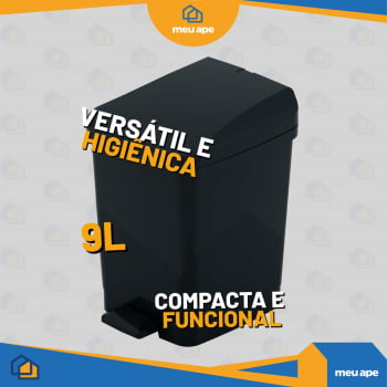 Lixeira com Pedal 9 Litros Plástica Metasul Cores