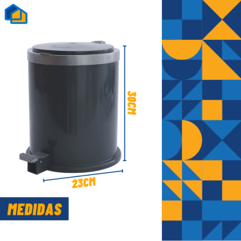 Lixeira com Pedal 8 Litros Plástica Meu Ape