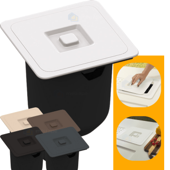 Lixeira De Embutir Quadrada Resistente Metasul 8L