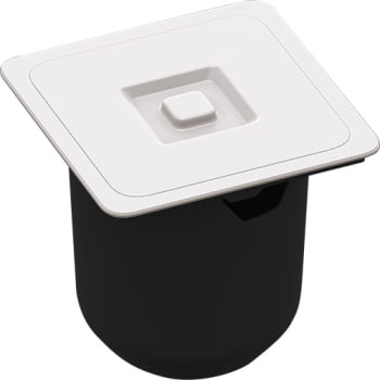 Lixeira De Embutir Quadrada Resistente Metasul 8L
