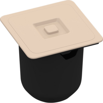 Lixeira De Embutir Quadrada Resistente Metasul 8L