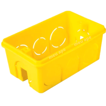 50 Caixa de Luz 4x2 Reforçada P/ Tomada Interruptor Embutir Amarelo