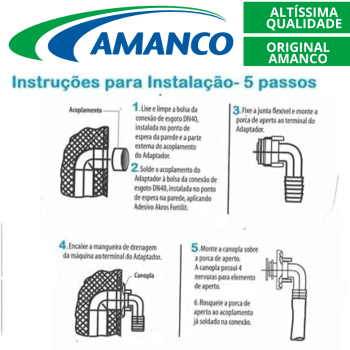 Adaptador Maquina de Lavar Saída de Água Universal Amanco 3T