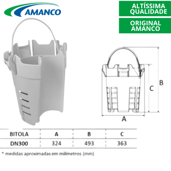 Cesto Para Caixa de Gordura Amanco Grande Reforaçada