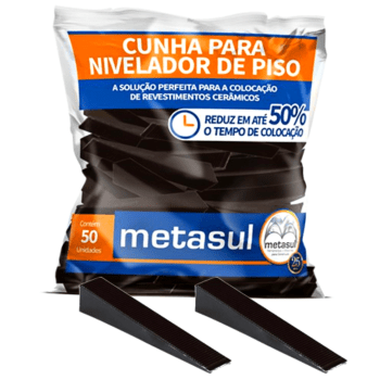 Kit 600 Nivelador de Piso e Porcelanato + 100 Cunhas Original Metasul