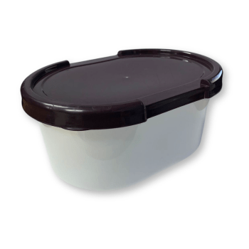 Kit 10 Potes Sorvete Açaí Sorbet C/ Tampa Plástico Cores Sorveteria Retangular Oval 1/1,5/2 Litros