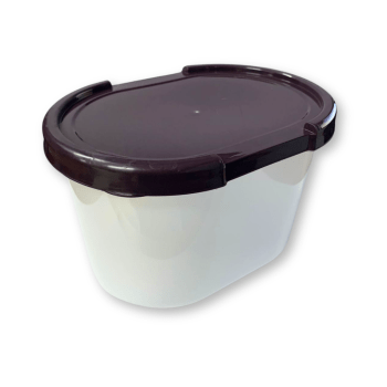 Kit 5 Potes Sorvete Açaí Sorbet C/ Tampa Plástico Cores Sorveteria Retangular Oval 1/1,5/2 Litros